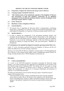ABSTRACT OF THE P3A TWINNING PROJECT FICHE