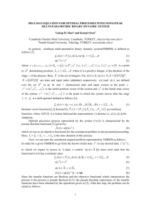 Bellman equation for optimal processes with