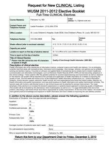 request for new clinical listing