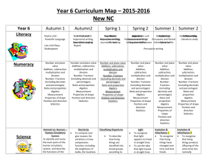 year 6 overview 2015-2016 - The Orchard Primary School