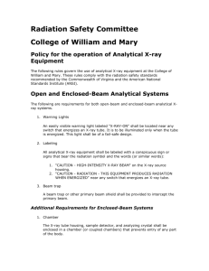 Analytical X-Ray Machines - College of William and Mary