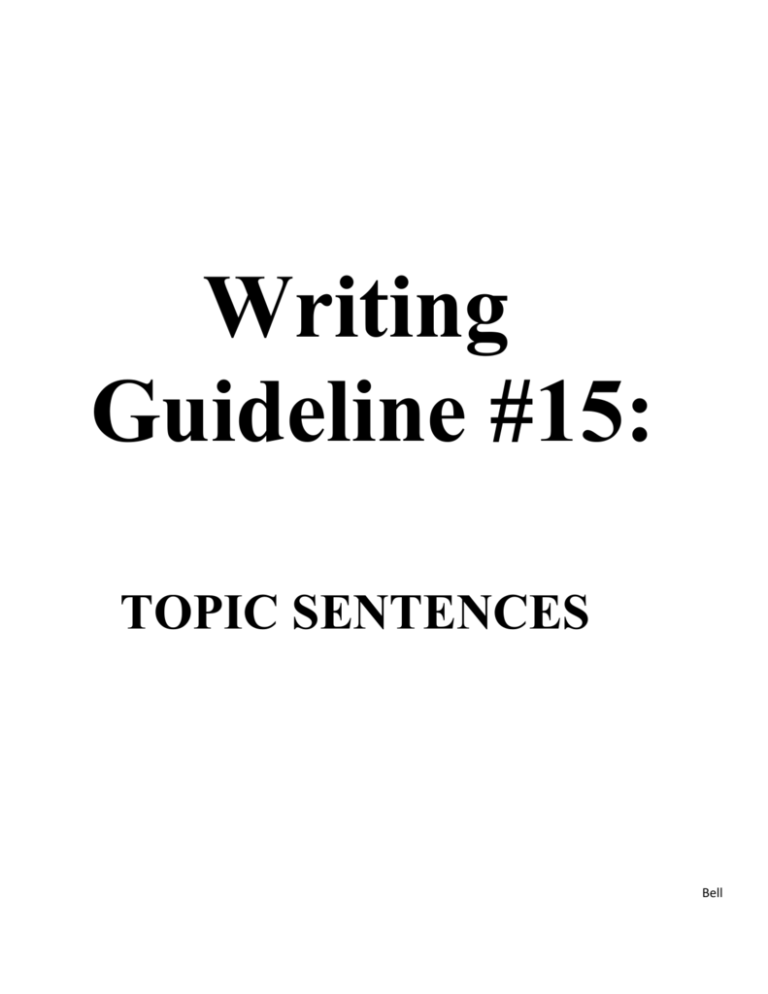 topic-sentences