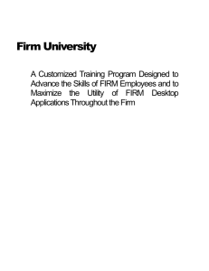 The FIRM University Program