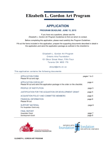 Application - Ontario Arts Foundation