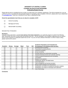 Counselor Education Graduating Student Survey