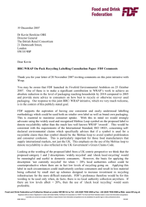 FDF Response: Letter dated 19 December 2007 to Dr Kevin