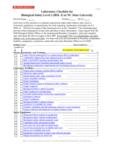 the BSL-2 checklist