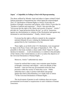 Japan`s Culpability in Failing to Deal with Deprogramming