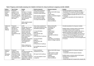 Table 2: Pregnancy cohort studies assessing role