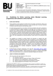 4J Guidelines for Online Learning and/or Blended Learning