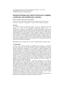 Integrated Design and Control of Processes Coupling Exothermic