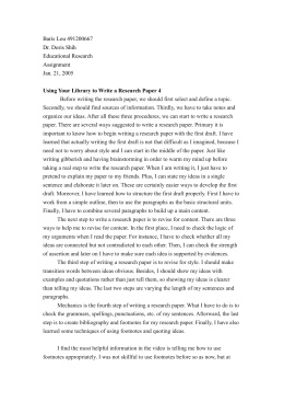 Using footnote in essays