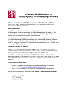 Milwaukee School of Engineering Science Olympiad Protein