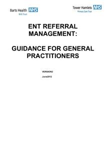 ENT GUIDELINES FOR GENERAL PRACTITIONERS