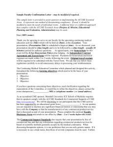Sample Faculty Confirmation Letter