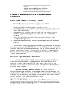 Chapter 7 Benefits and Costs of Transmission Expansion