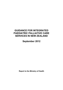 guidance for integrated paediatric palliative care