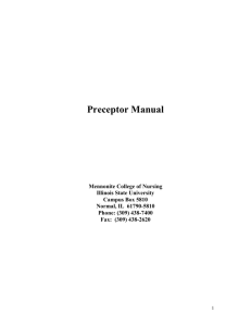 Preceptor Manual - My Illinois State