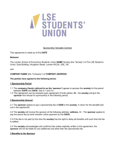 contract template - London School of Economics Students` Union