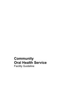 Community Oral Health Service Facility Guideline