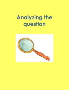Analysing the question