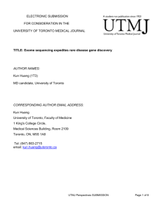 utmj submission template - University of Toronto Medical Journal