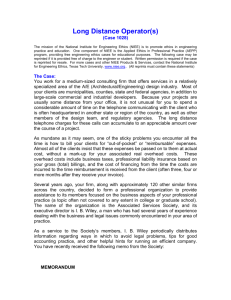 Case 1028 - Long Distance Operator(s)