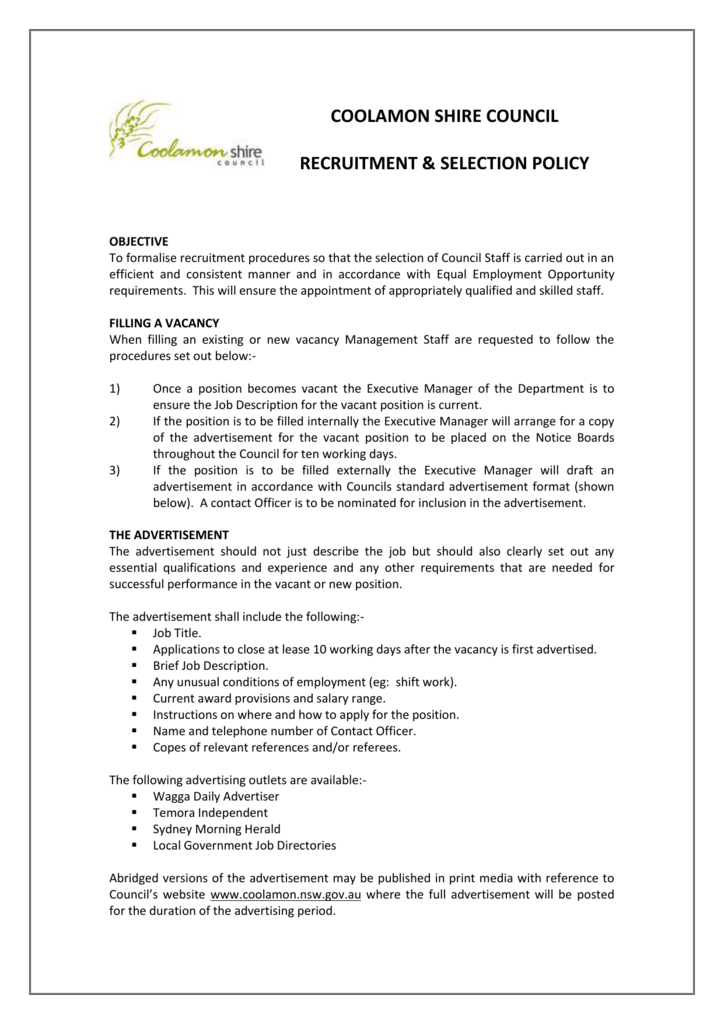 recruitment-selection-policy