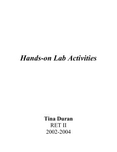 Hands-on Lab Activities