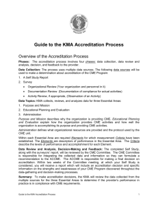 Overview of the Accreditation Process