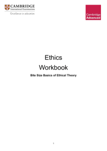 Ethics Workbook - Teacher Support