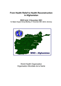 WHO brief, 5 December 2001 - World Health Organization