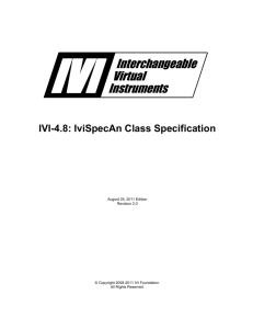 IviSpecAn Class Specification