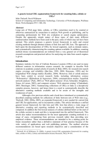 A generic lexical URL segmentation framework for counting links