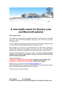 Patient Information Leaflet - new Health Centre