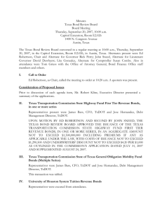 Texas Bond Review Board Minutes Meeting 9/20/07 page