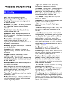 Principals of Engineering Glossary