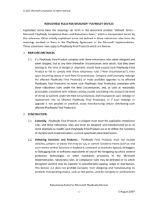 Robustness Rules for Microsoft PlayReady Devices 5_Aug_07