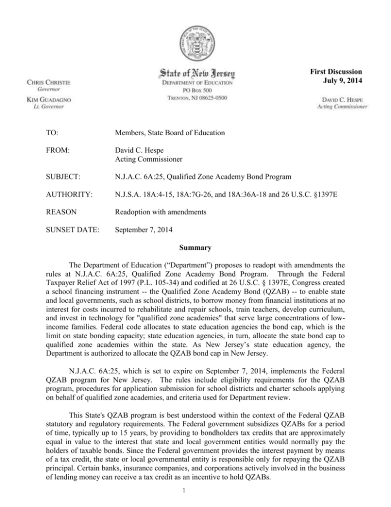 Qualified Zone Academy Bonds