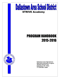 2015-2016 STRIVE Academy Handbook
