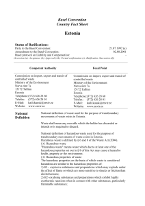 Estonia - Basel Convention