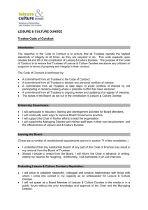 Trustee Code of Conduct - Leisure and Culture Dundee
