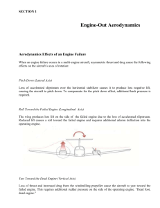 Aerodynamics Effects of an Engine Failure