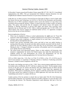 How does Filtering Legislation affect E-Rate?