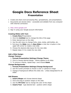Google Docs - Presentation