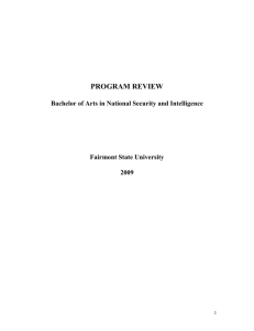 PROGRAM REVIEW - Fairmont State University