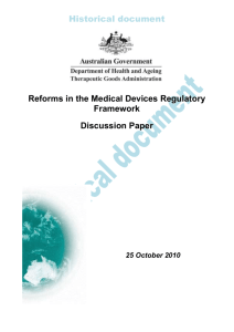 Reforms in the medical devices regulatory framework