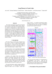 here. - The Light of Torah Codes