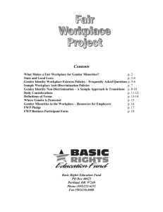 Fair Workplace Project Packet