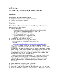 Volcanoes: Formation/Structure/Classification